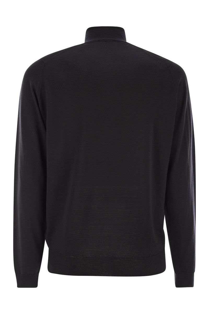 JOHN SMEDLEY High-Neck Jumper with Half Zip