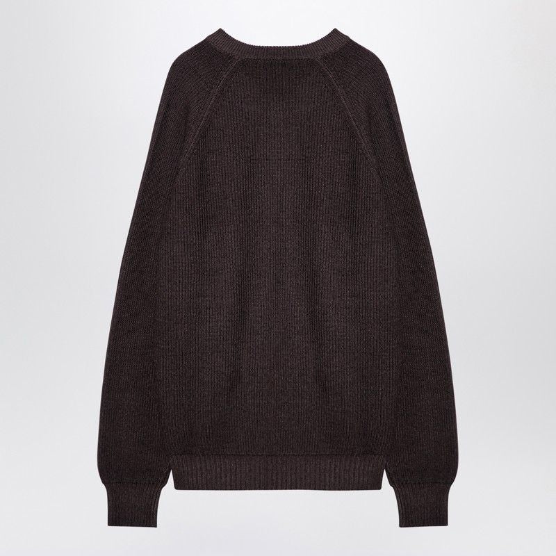 TAGLIATORE Virgin Wool Crew-Neck Pullover for Men