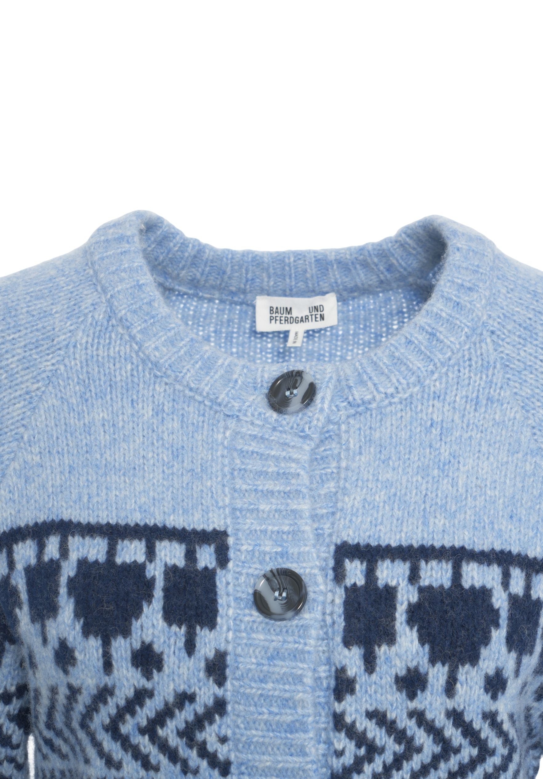 BAUM UND PFERDGARTEN Women's Knit Cardigan with Rounded Hem