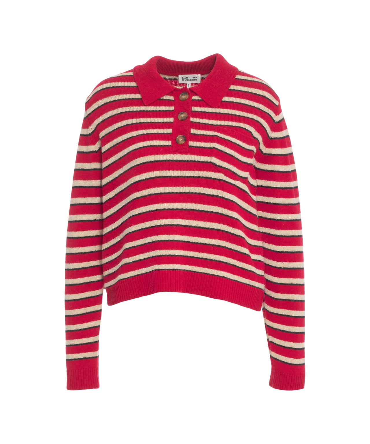BAUM UND PFERDGARTEN Striped Polo Sweater 'Cori'