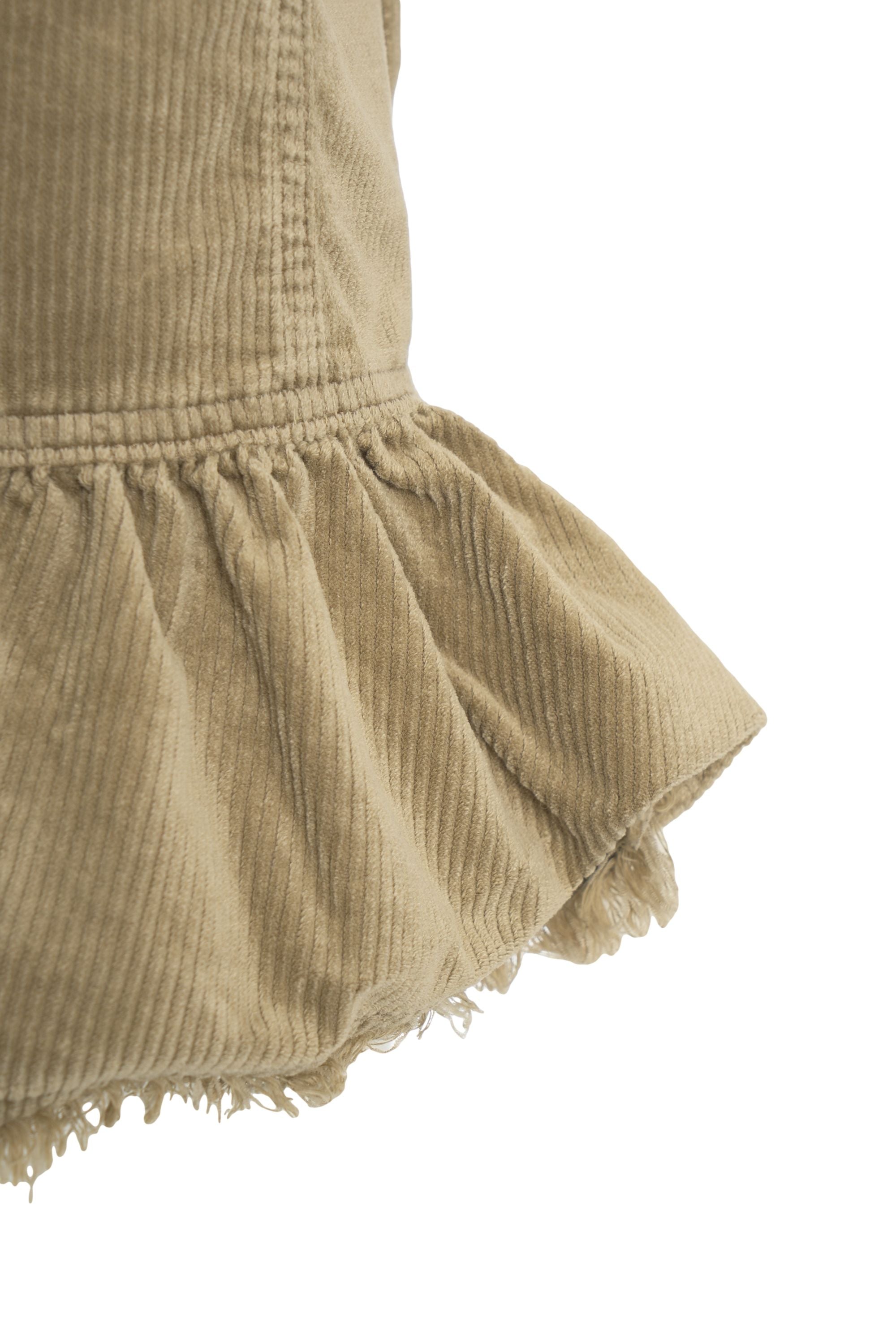 BAUM UND PFERDGARTEN Ribbed Sleeveless Top with Ruffled Hem