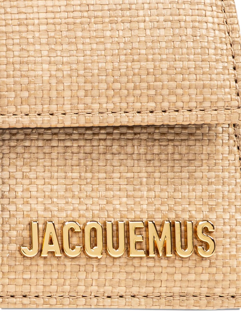 JACQUEMUS Mini Woven Texture Handbag with Leather Trim