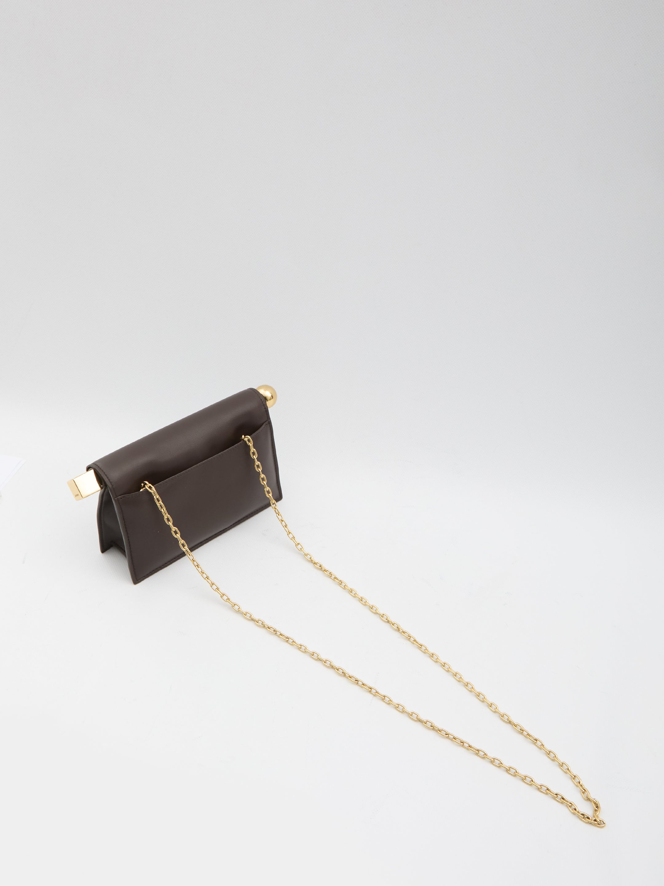 JACQUEMUS Mini Folded Pouch Handbag with Magnetic Closure and Removable Shoulder Strap