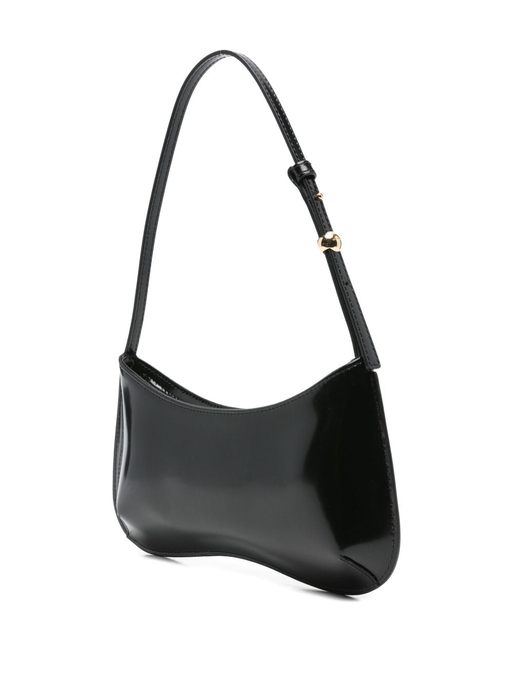JACQUEMUS Curved Silhouette Leather Shoulder Handbag