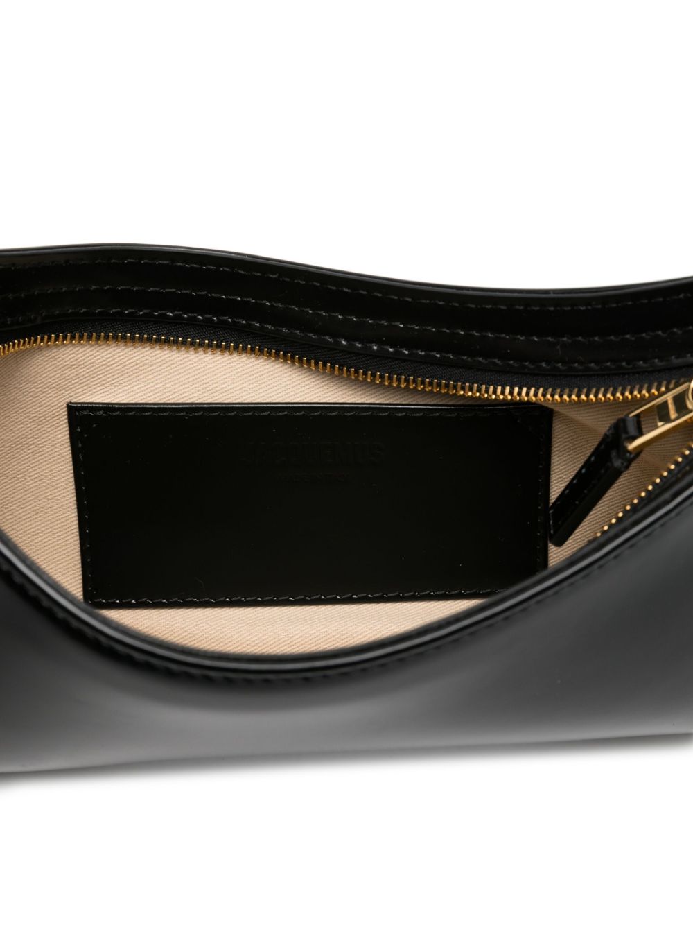 JACQUEMUS Curved Silhouette Leather Shoulder Handbag