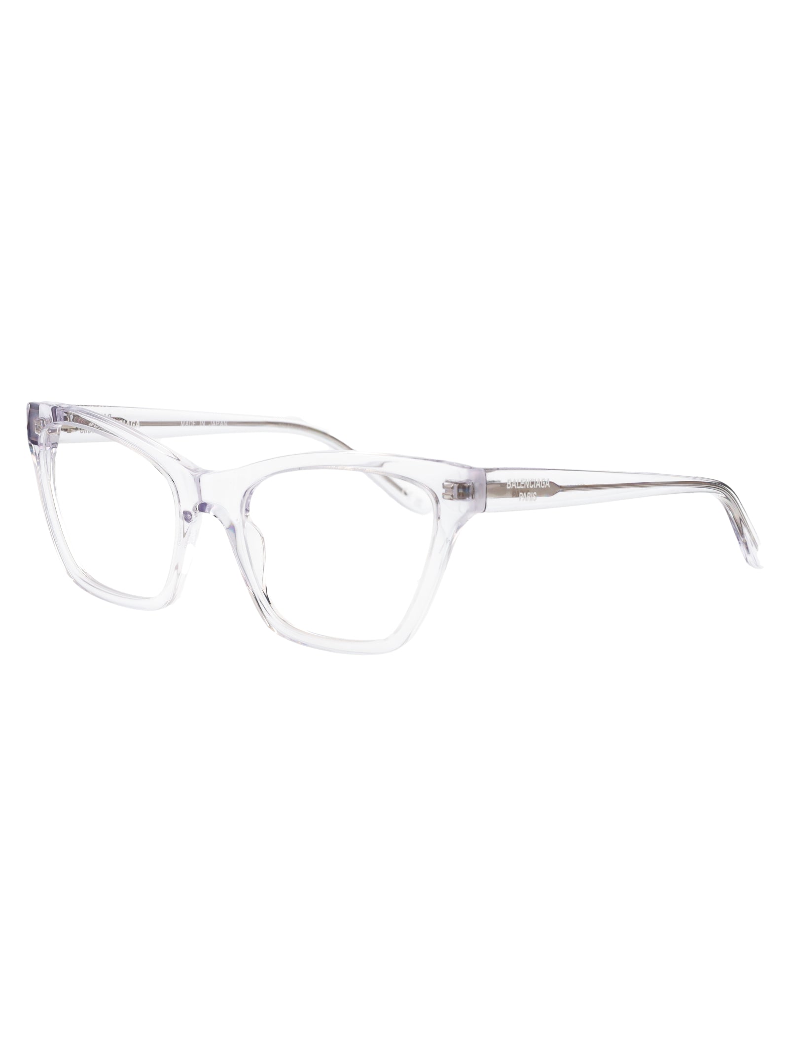 BALENCIAGA Crystal-Transparent Recycled Acetate Optical Glasses