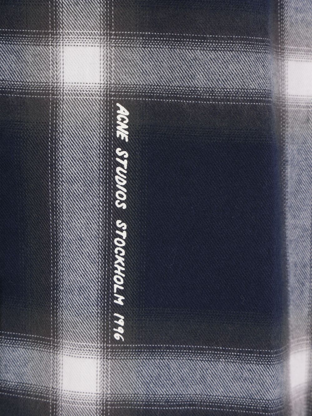 ACNE STUDIOS Button-Up Checkered Design Shirt - Relaxed Fit, Size 46