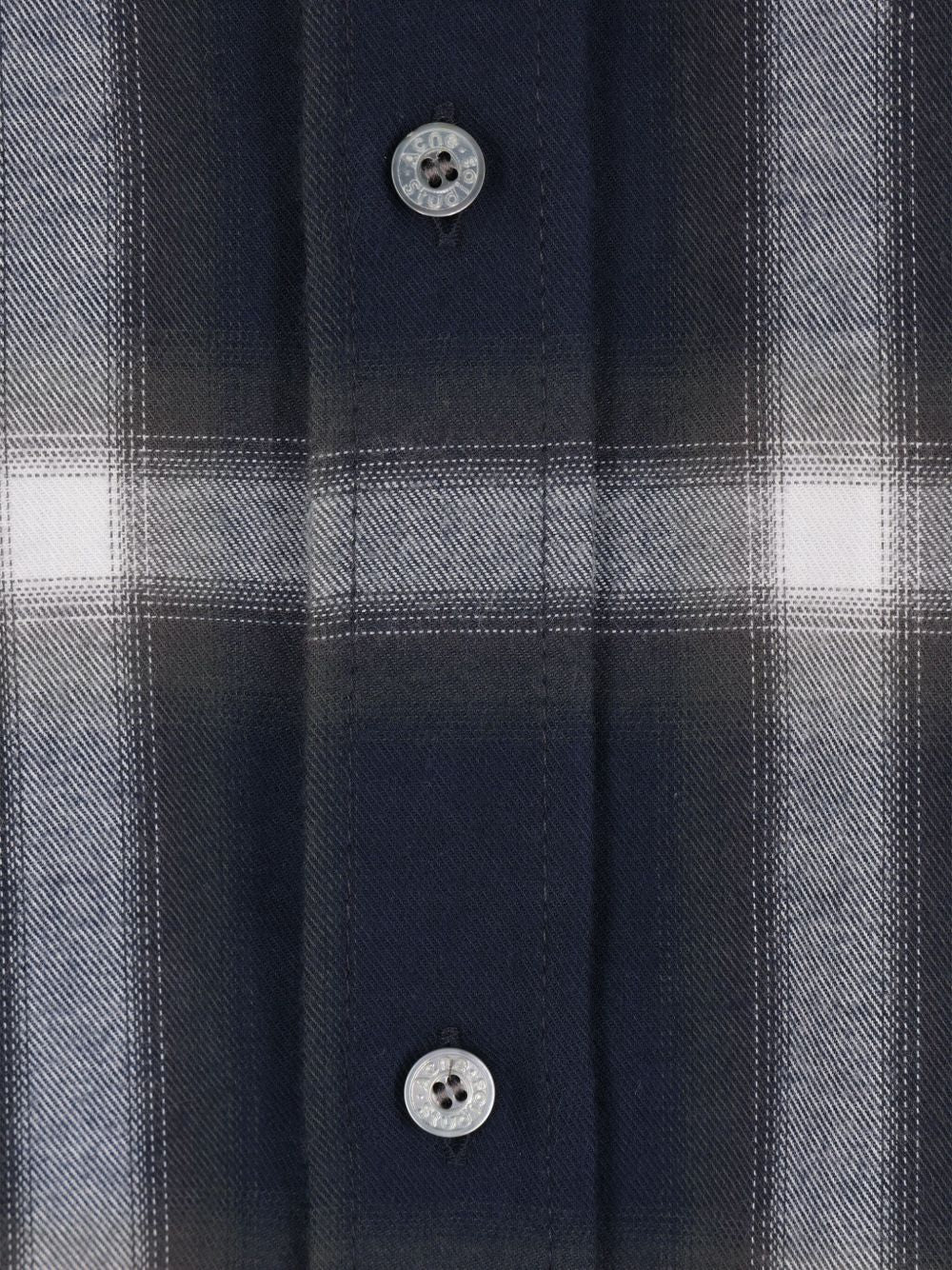ACNE STUDIOS Organic Cotton Checkered Shirt - Men’s Long Sleeves