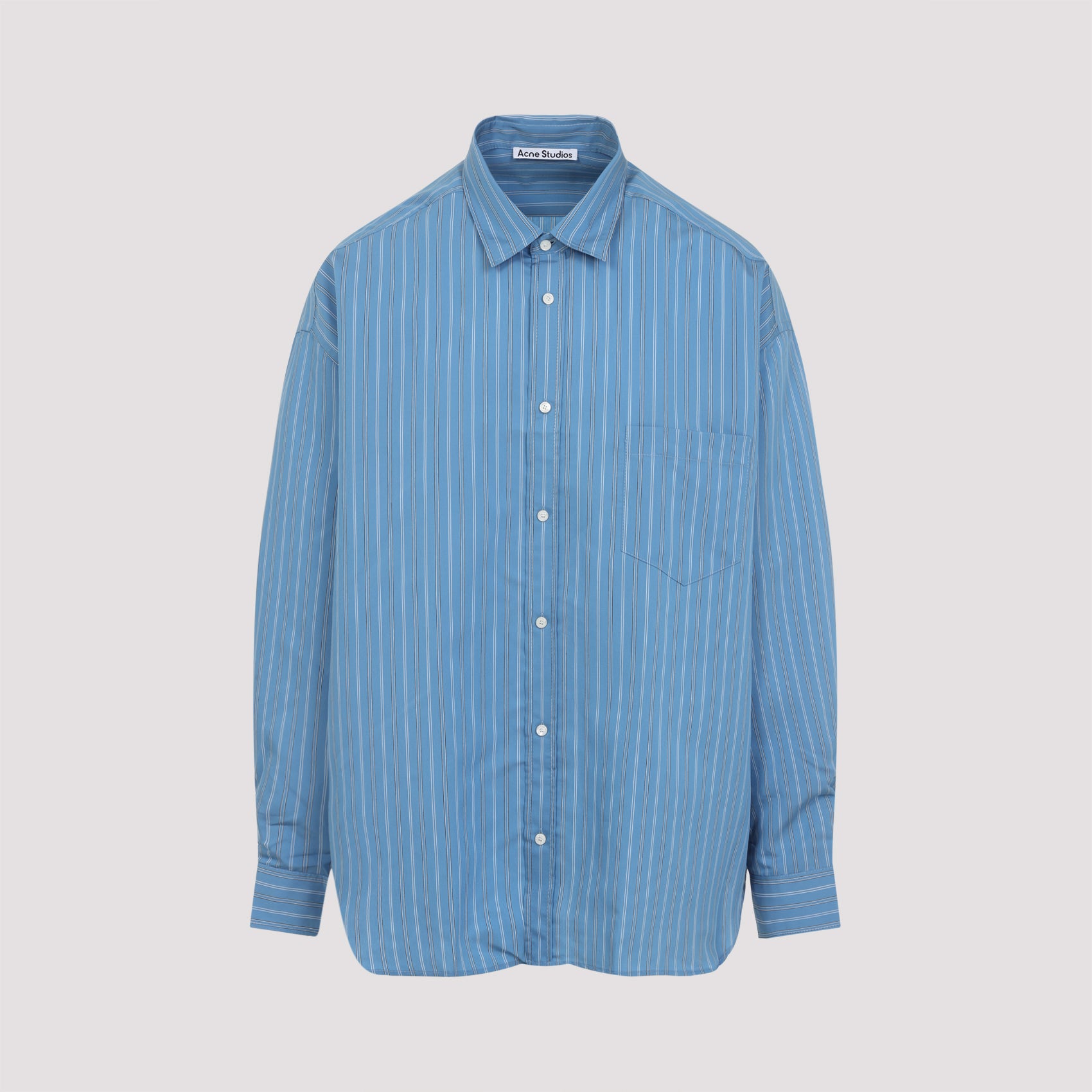 ACNE STUDIOS Cotton Button-Down Shirt with Vertical Stripes for Men
