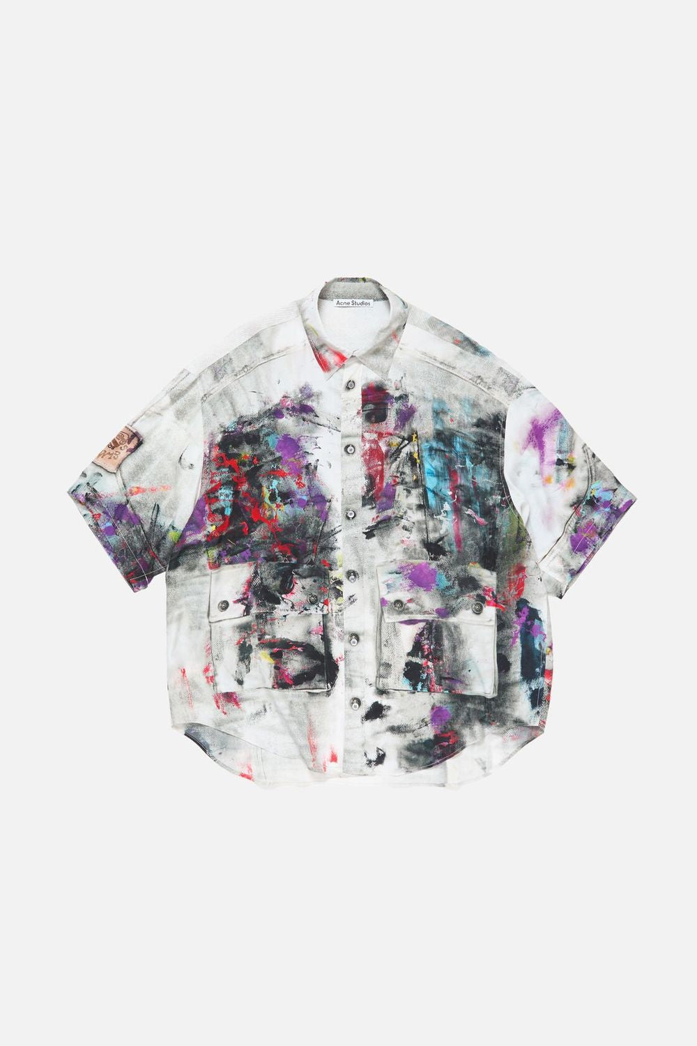 ACNE STUDIOS Viscose Printed Painter Decor Shirt