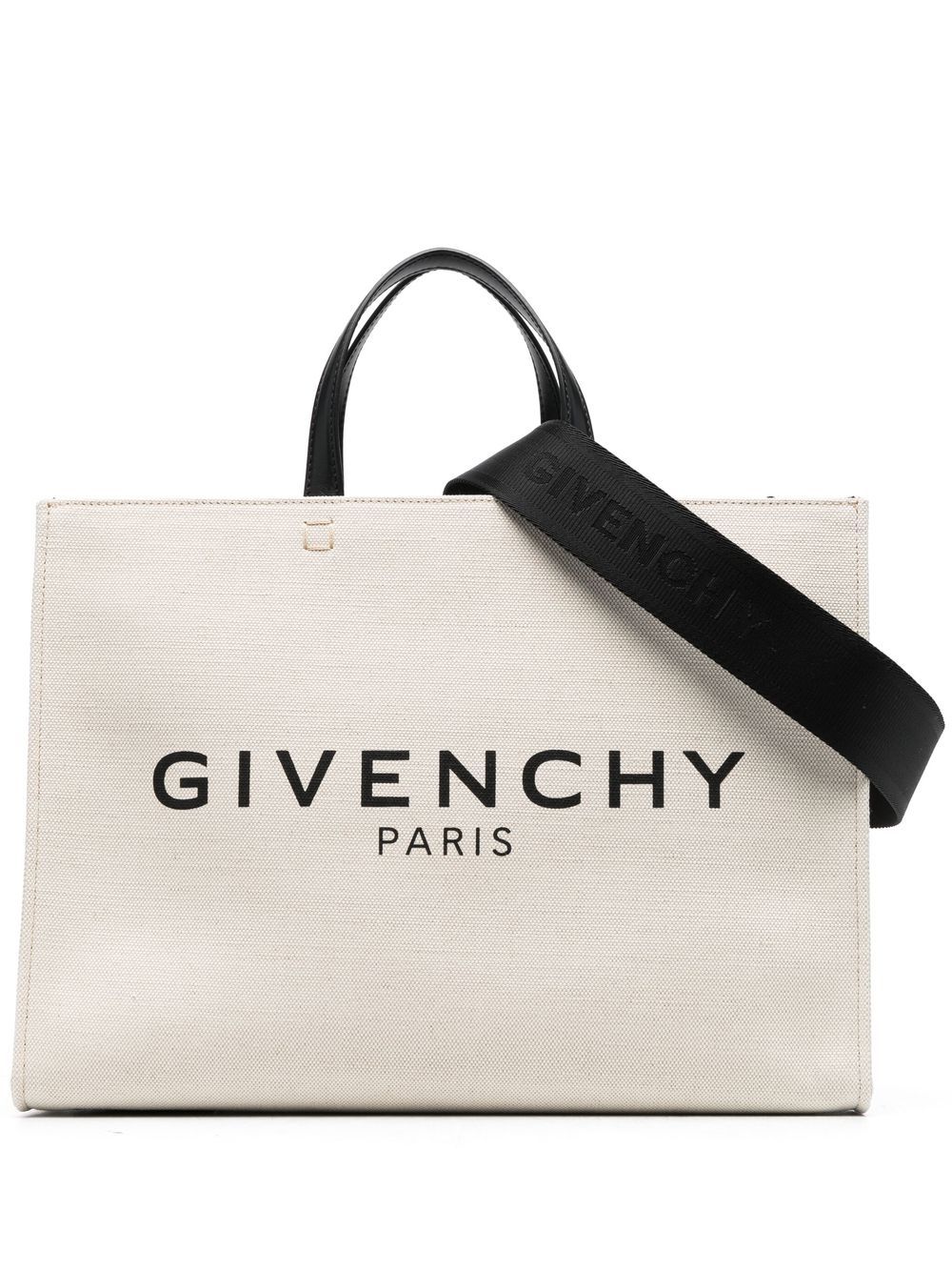 GIVENCHY Medium Canvas Logo Shopper Tote Handbag
