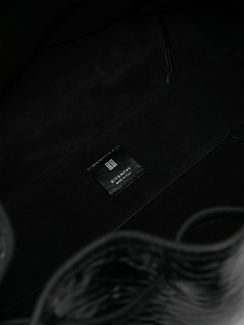 GIVENCHY Medium Cracked Patent Leather Handbag