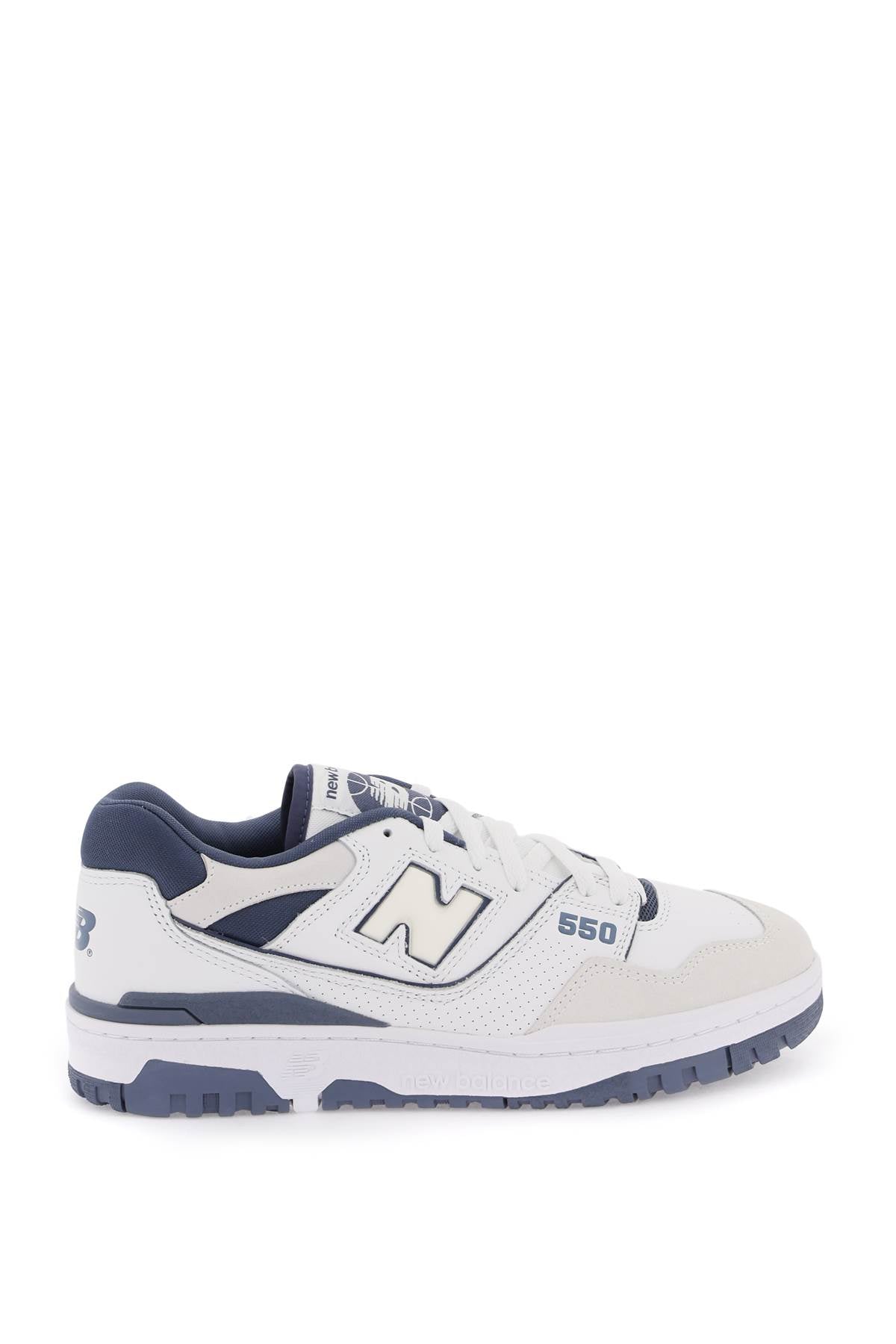 NEW BALANCE Two-Tone Leather and Fabric 550 Sneaker for All