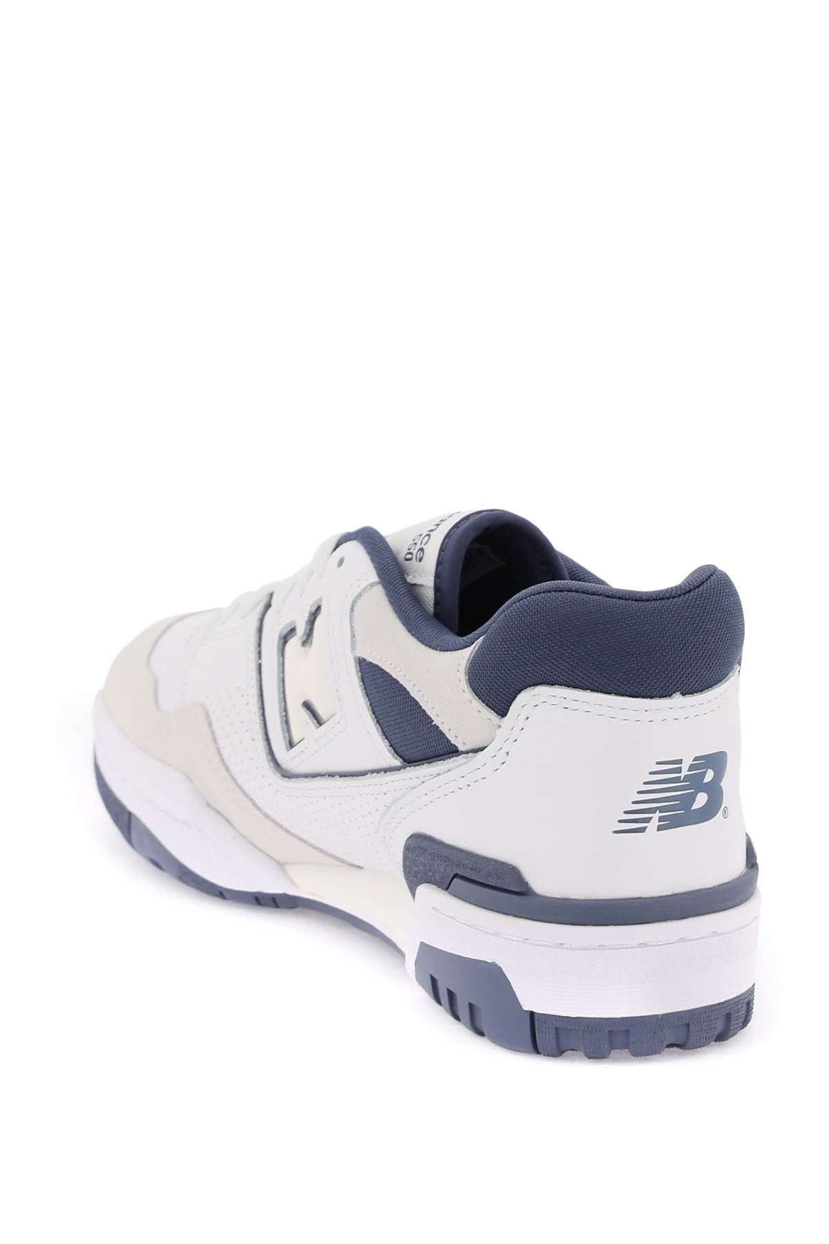 NEW BALANCE Two-Tone Leather and Fabric 550 Sneaker for All