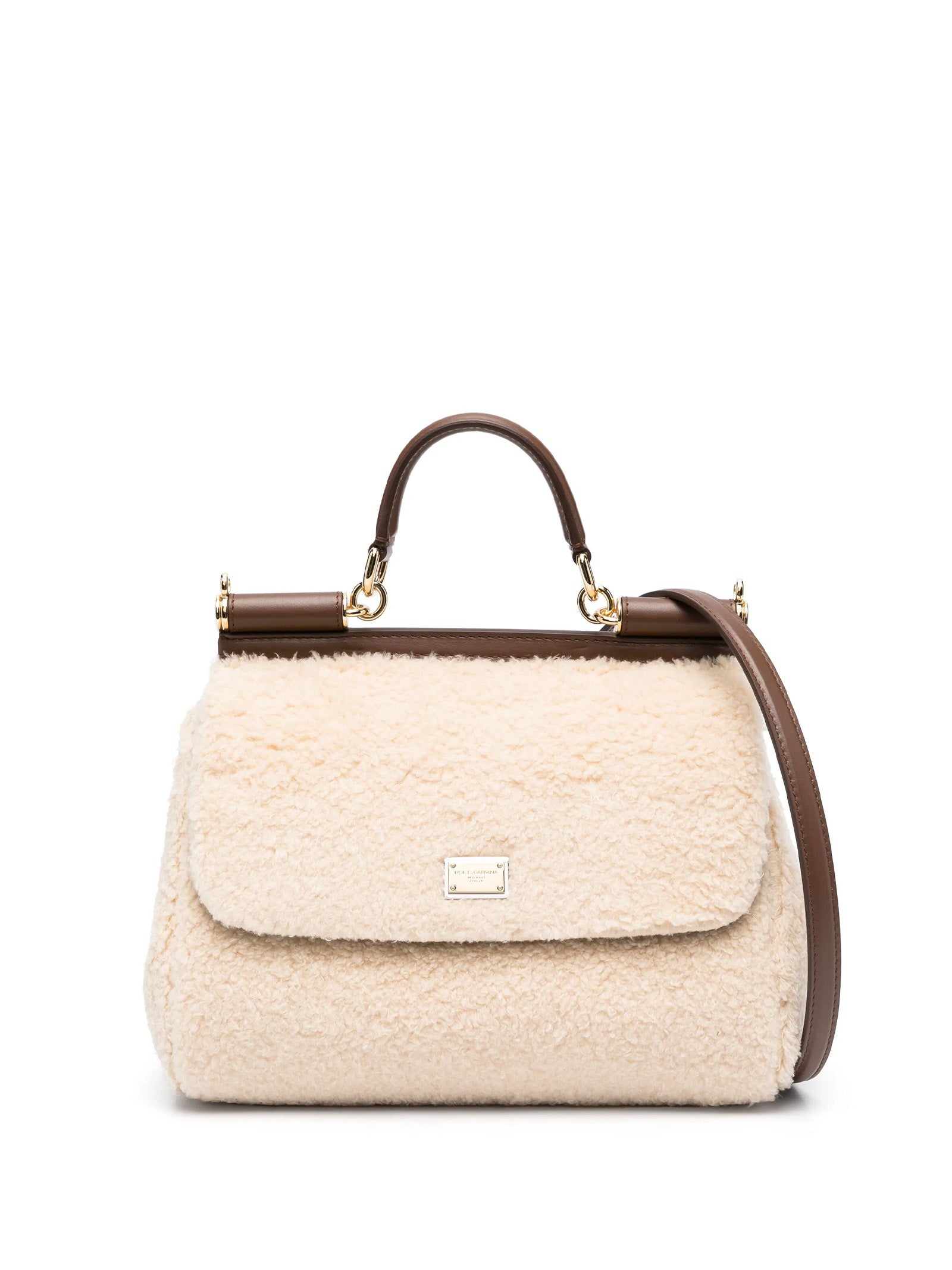 DOLCE & GABBANA Sicily Handbag with Calfskin Handle - SS25