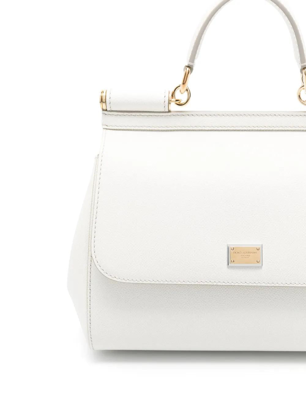 DOLCE & GABBANA Large Dauphine Leather Handbag