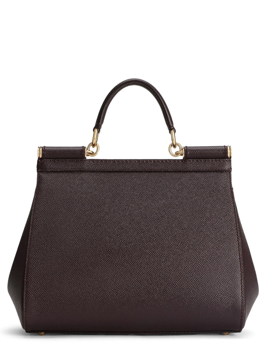 DOLCE & GABBANA Big Leather Handbag - 26x21x12 cm