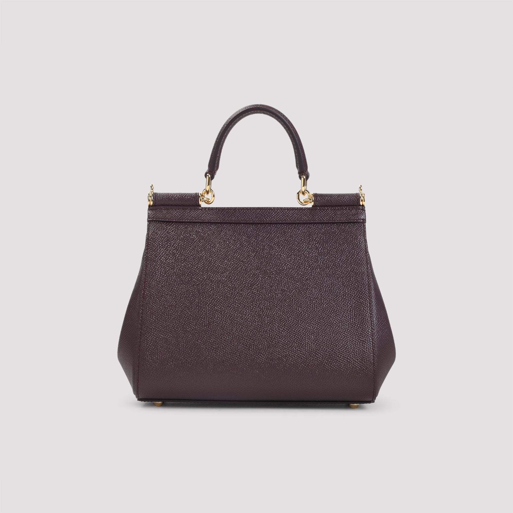 DOLCE & GABBANA Mini Leather Handbag with Flap Closure and Adjustable Strap