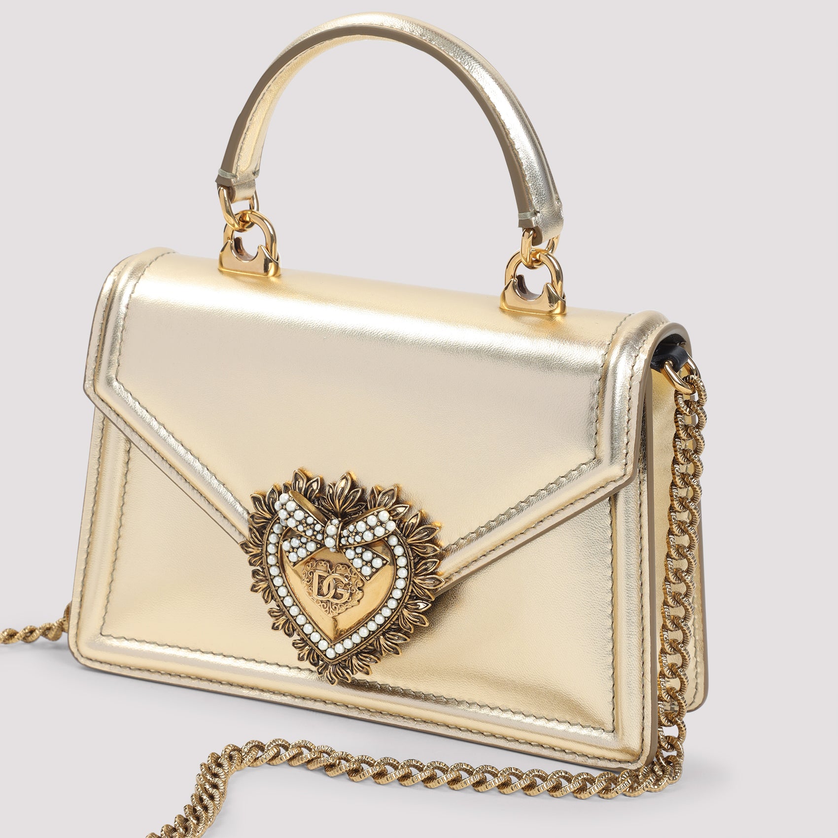 DOLCE & GABBANA Mini Devotion Handbag - Leather Elegance