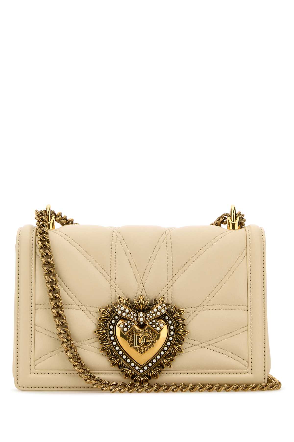 DOLCE & GABBANA Nappa Leather Devotion Shoulder Mini Handbag