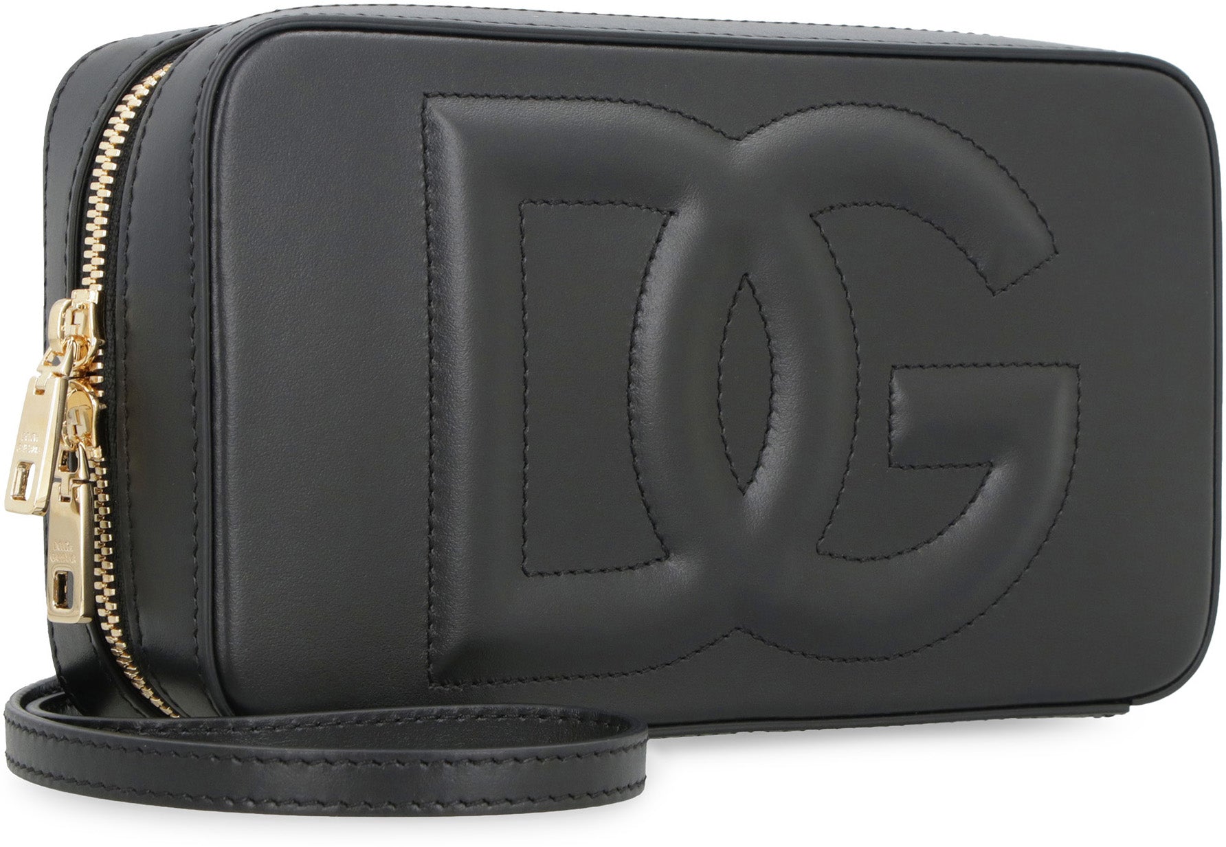 DOLCE & GABBANA Leather Logo Flap Cross-Body Handbag