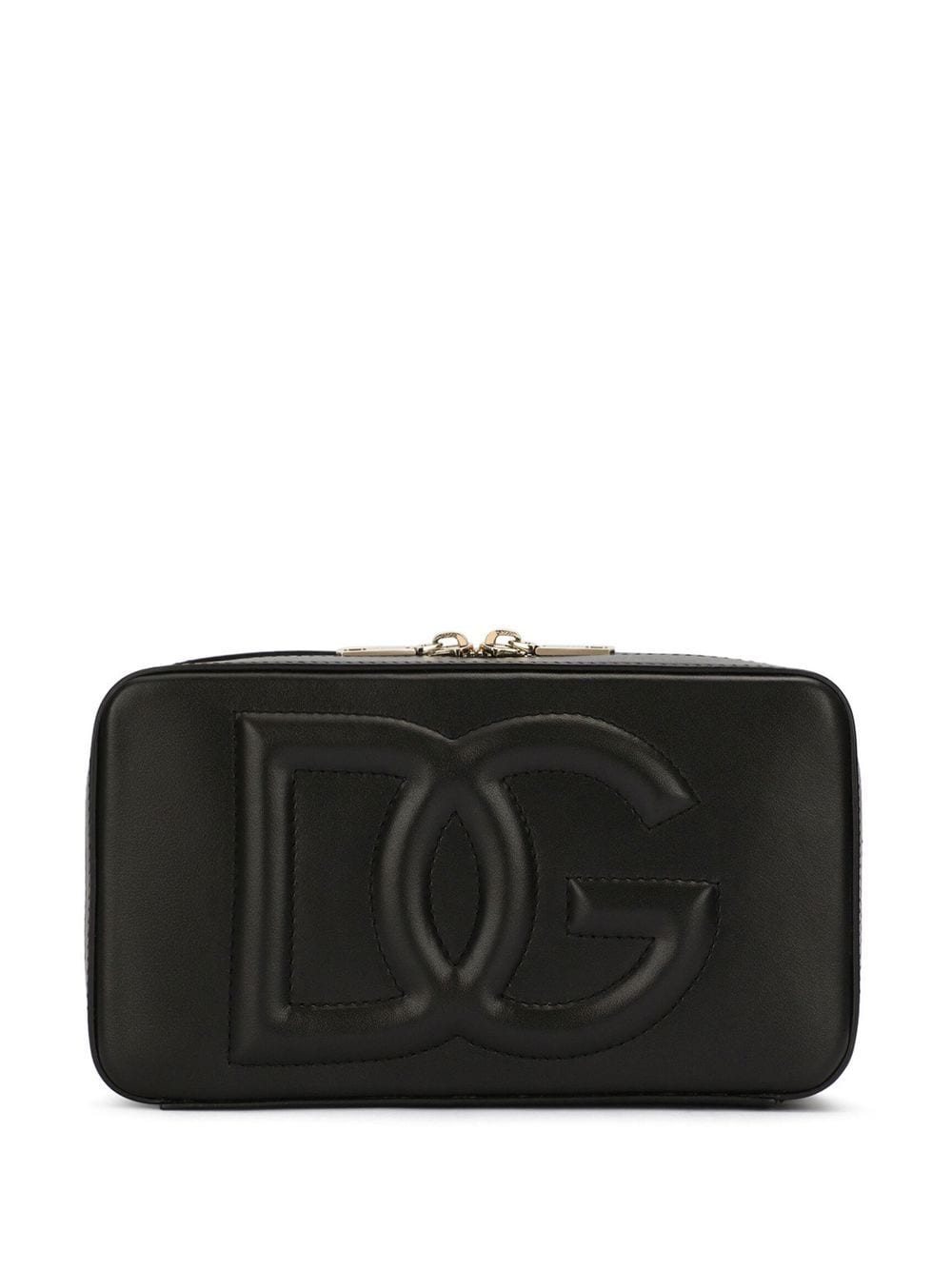 DOLCE & GABBANA Mini Embossed Logo Leather Camera Handbag