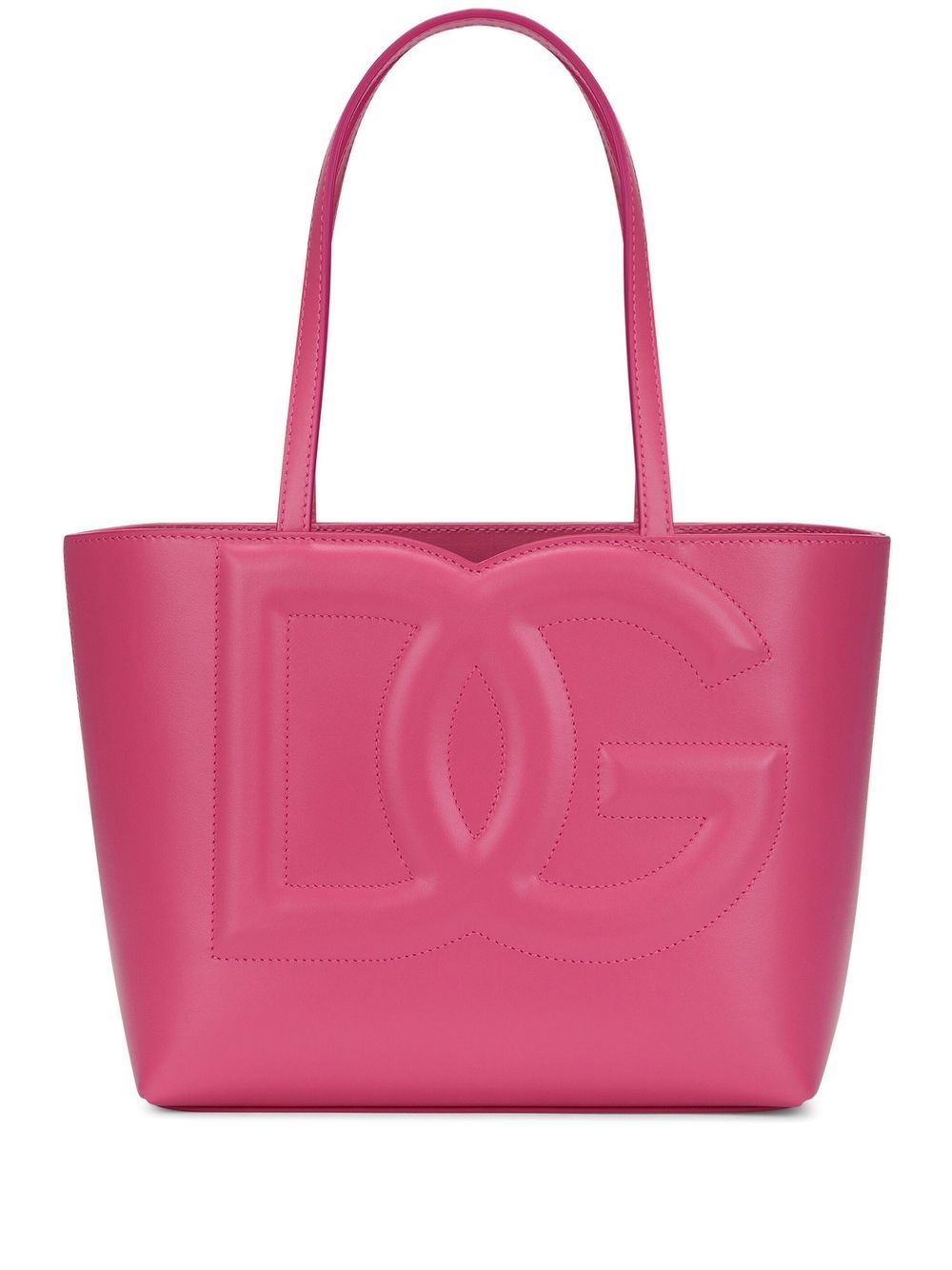 DOLCE & GABBANA Mini Logo Embossed Shopping Handbag