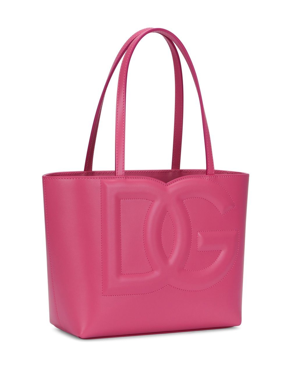 DOLCE & GABBANA Mini Logo Embossed Shopping Handbag