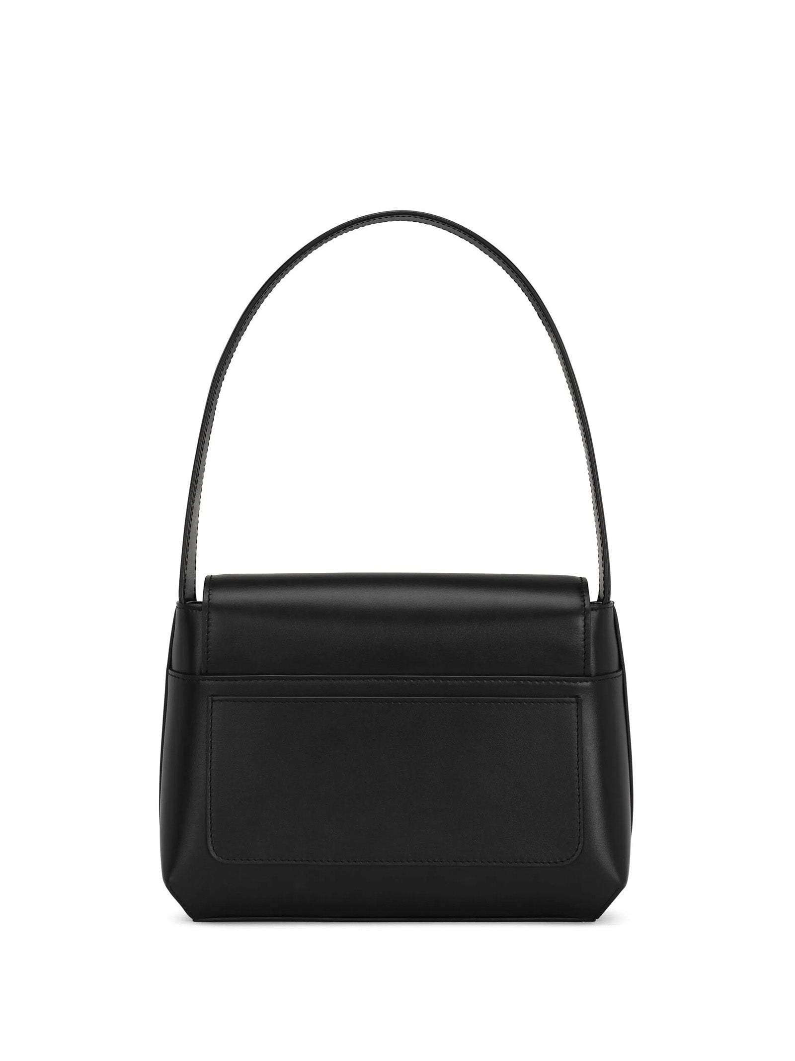 DOLCE & GABBANA Leather Shoulder Handbag with DG Logo - W23cm x H17.5cm x R7cm