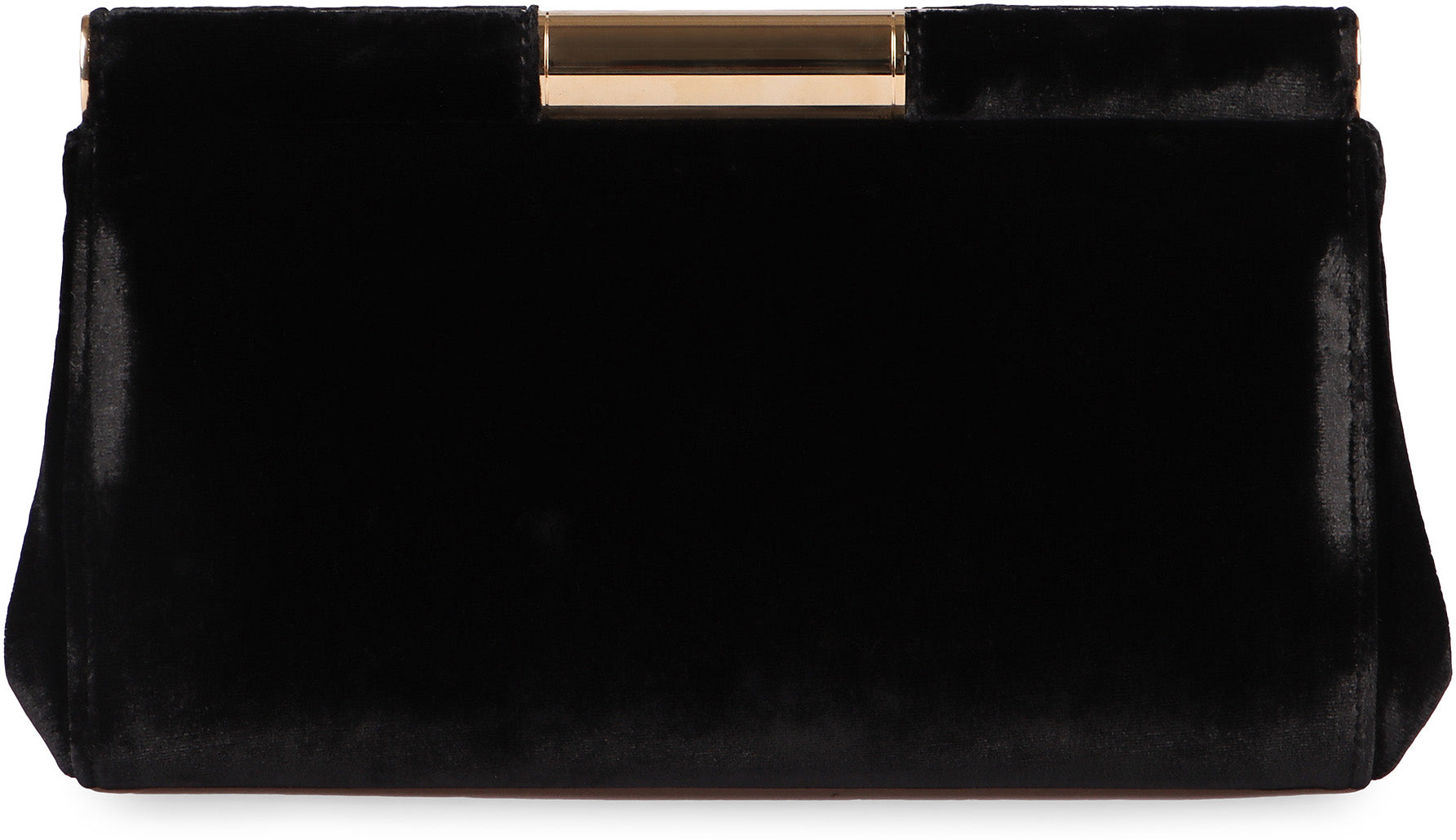 DOLCE & GABBANA Mini Velvet Clutch Handbag with Metallic Turn-Lock Closure