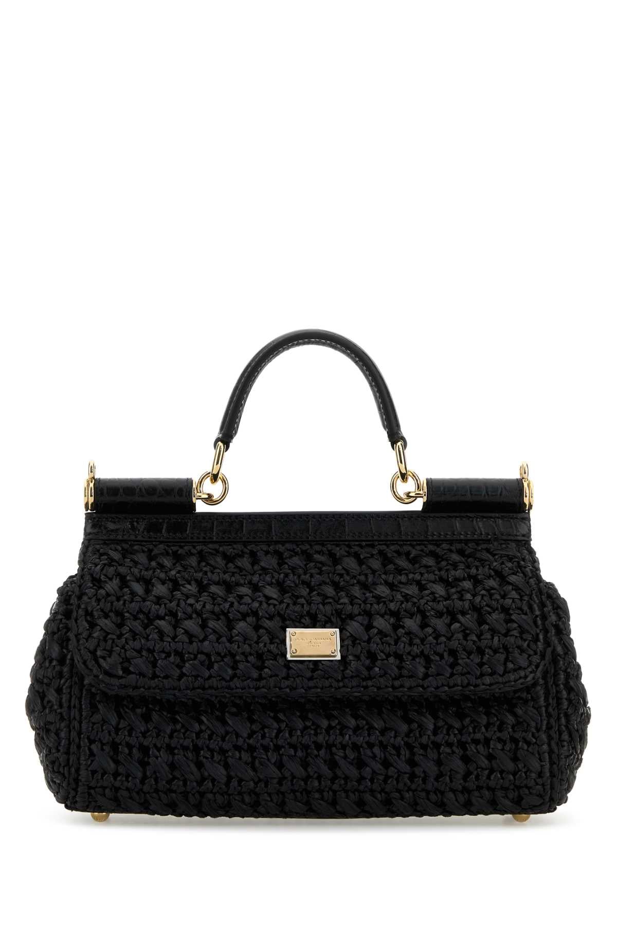 DOLCE & GABBANA Medium Raffia Sicily Handbag