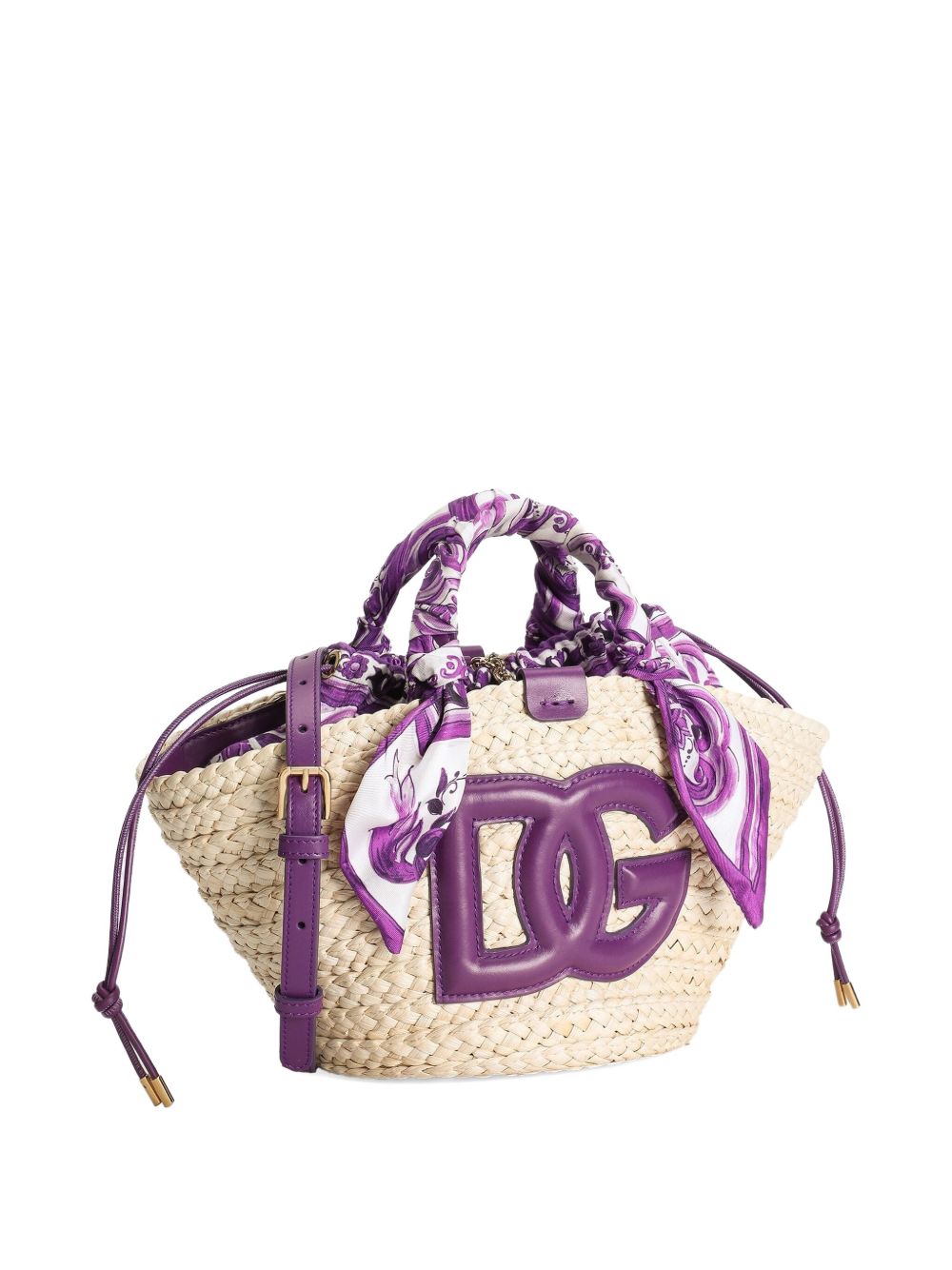 DOLCE & GABBANA Kendra Mini Straw Basket Handbag - FW25