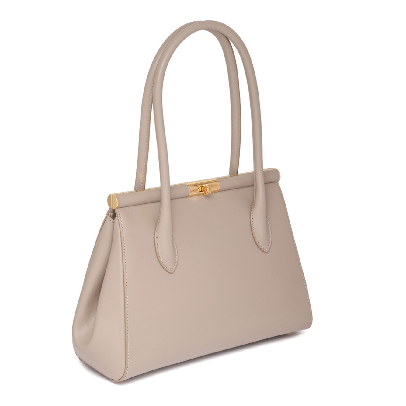 DOLCE & GABBANA Leather Handbag with Twist-Lock and Padlock Fastening