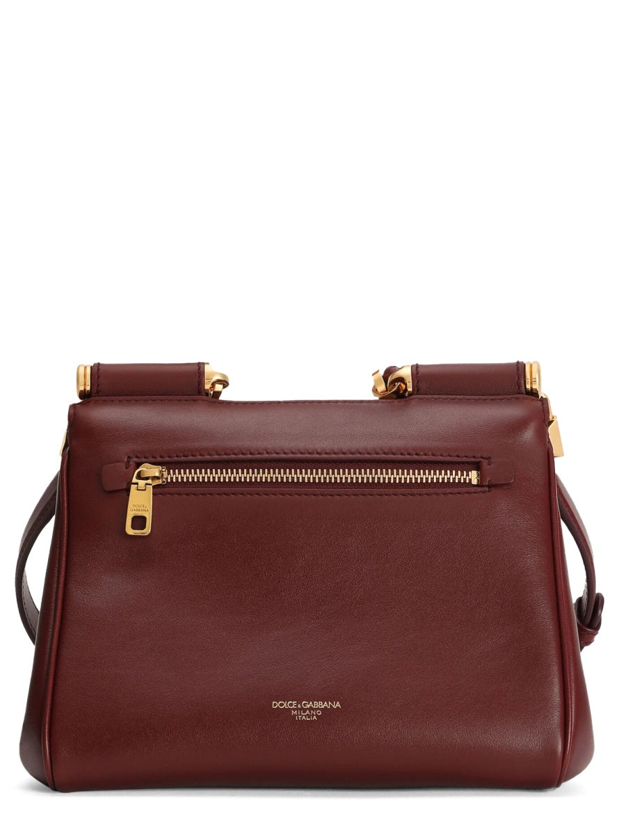 DOLCE & GABBANA Mini Leather Handbag with Front Flap Closure