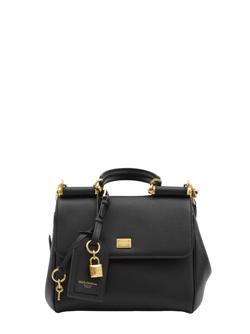 DOLCE & GABBANA Medium Structured Leather Handbag