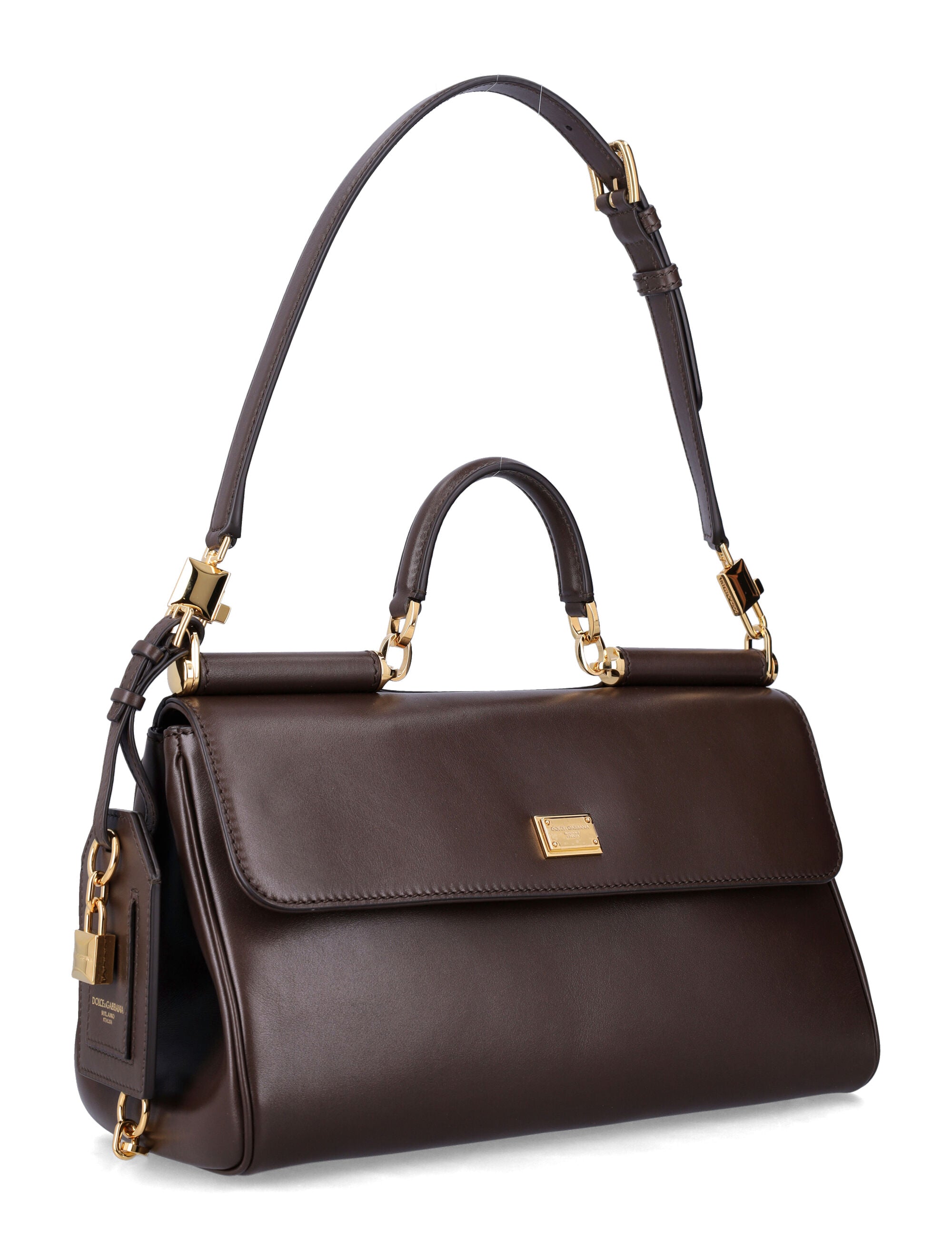 DOLCE & GABBANA Soft Leather Handbag with Top Handle