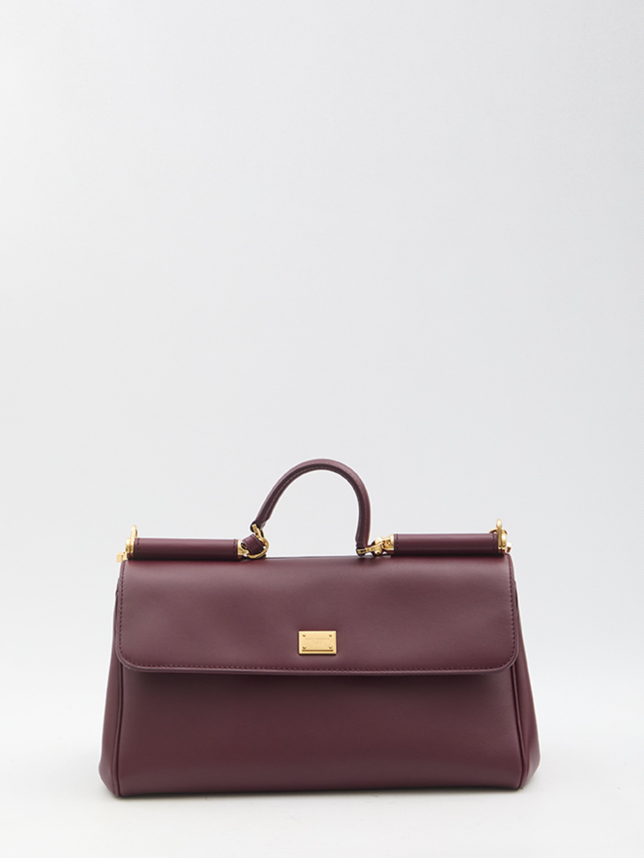 DOLCE & GABBANA Structured Leather Tote Handbag