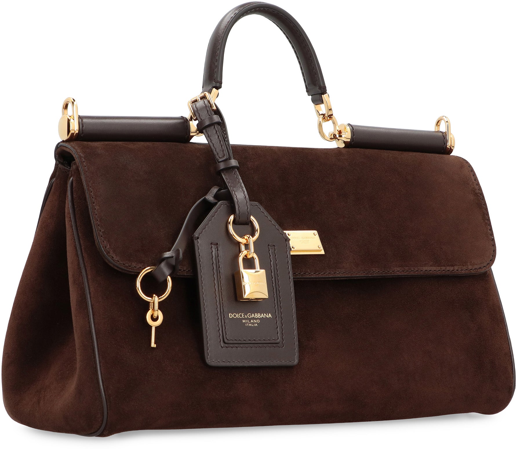 DOLCE & GABBANA Suede My Sicily Handbag - 30.5 cm