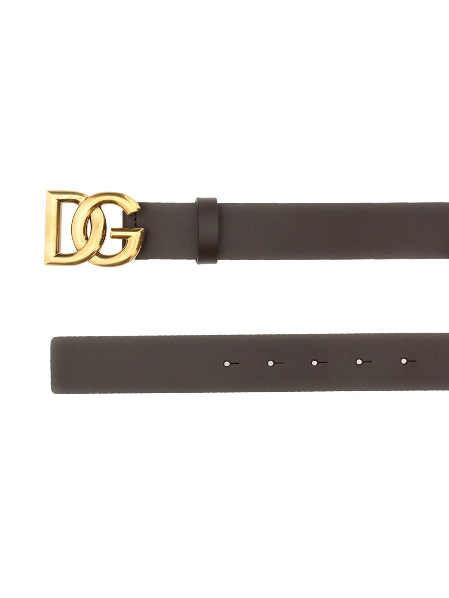 DOLCE & GABBANA Classic Leather Belt for Men