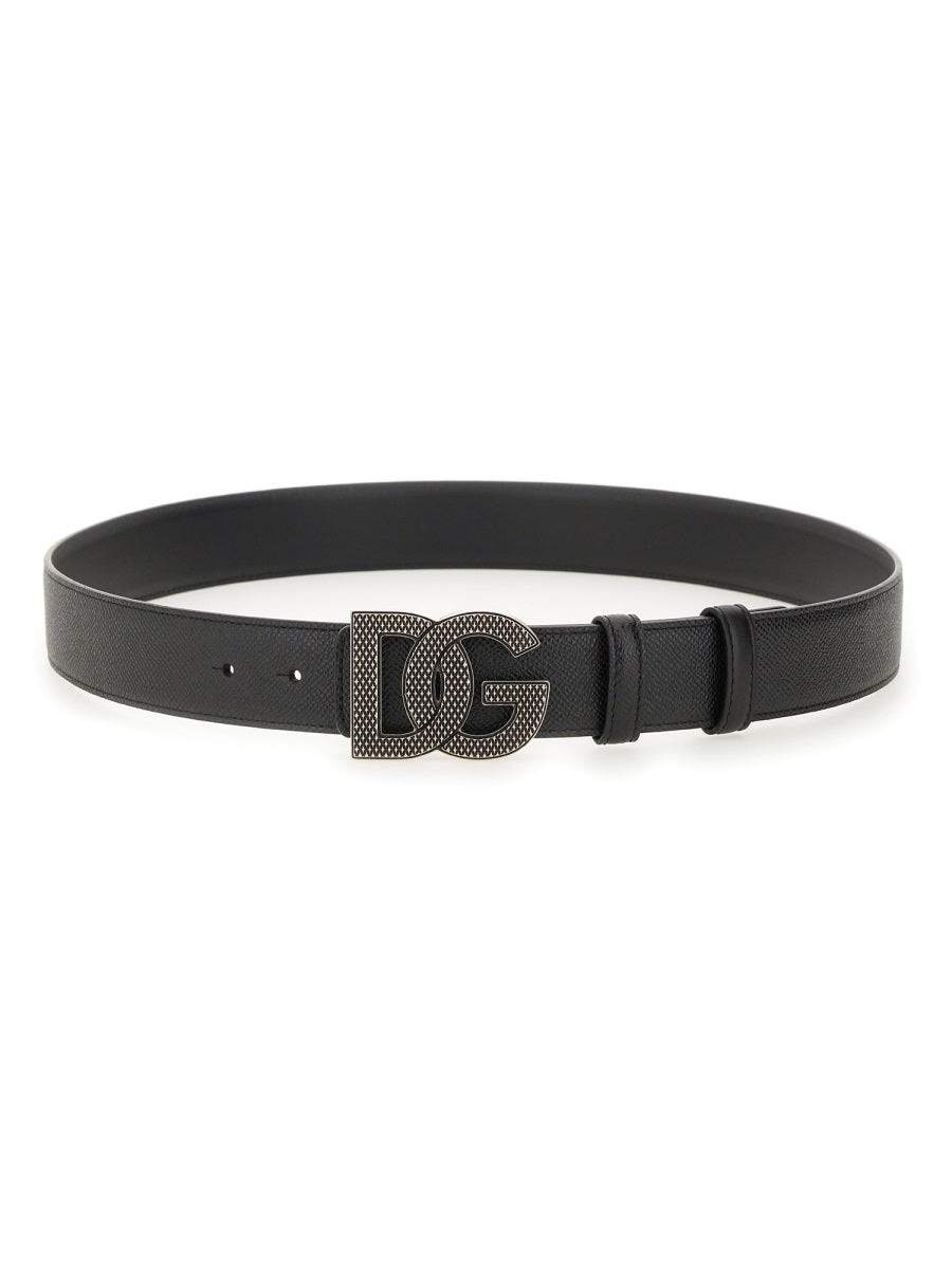 DOLCE & GABBANA Luxury Leather Logo Belt for Men - FW25