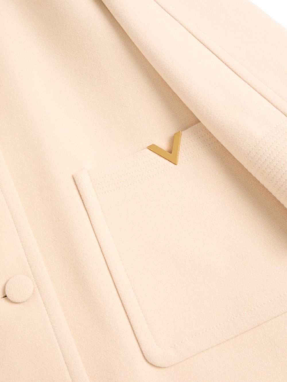 VALENTINO Wool Jacket with Gold Detail - Women’s Outerwear