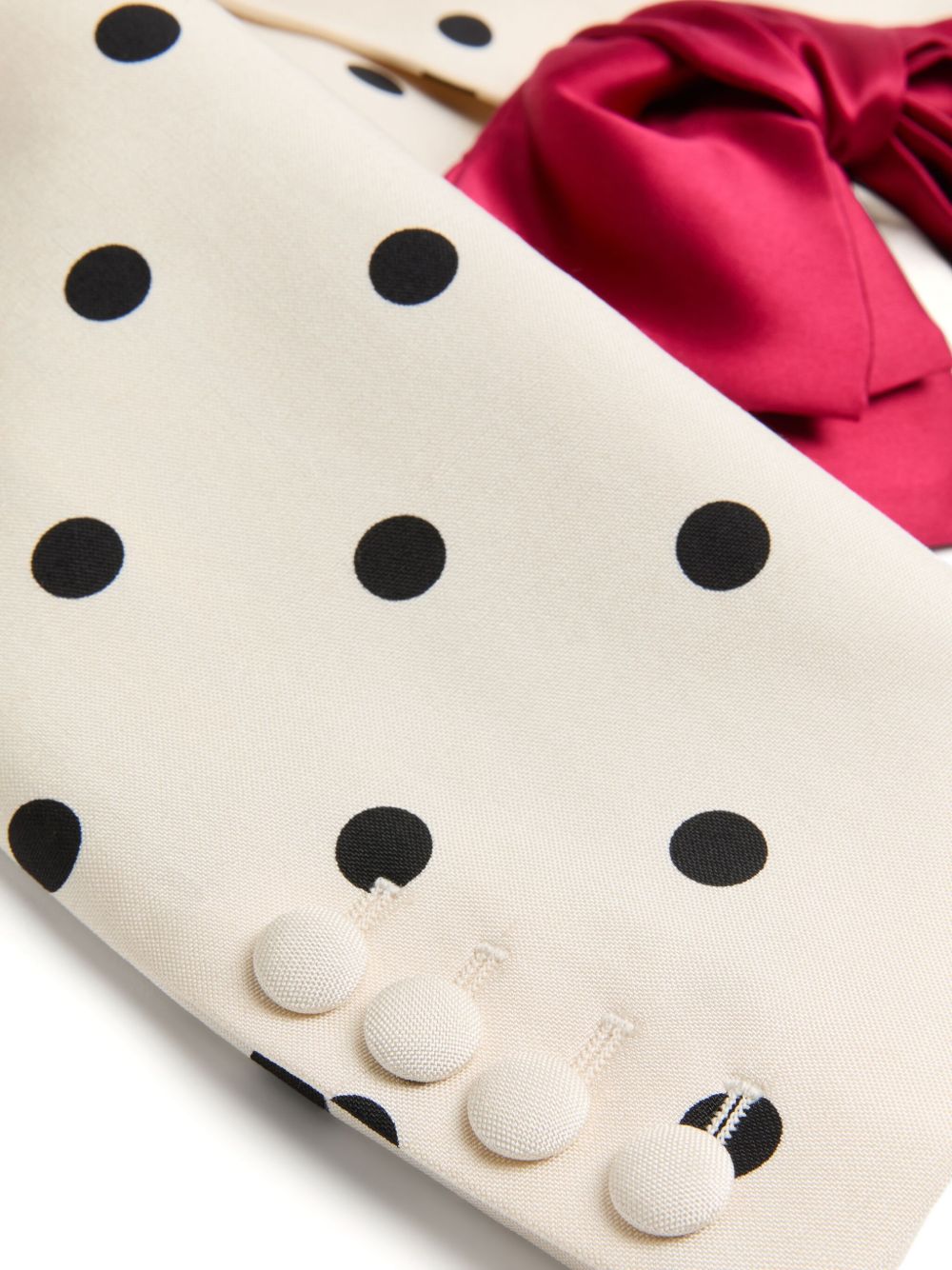 VALENTINO Silk Blazer Jacket with Polka Dot Print for Women