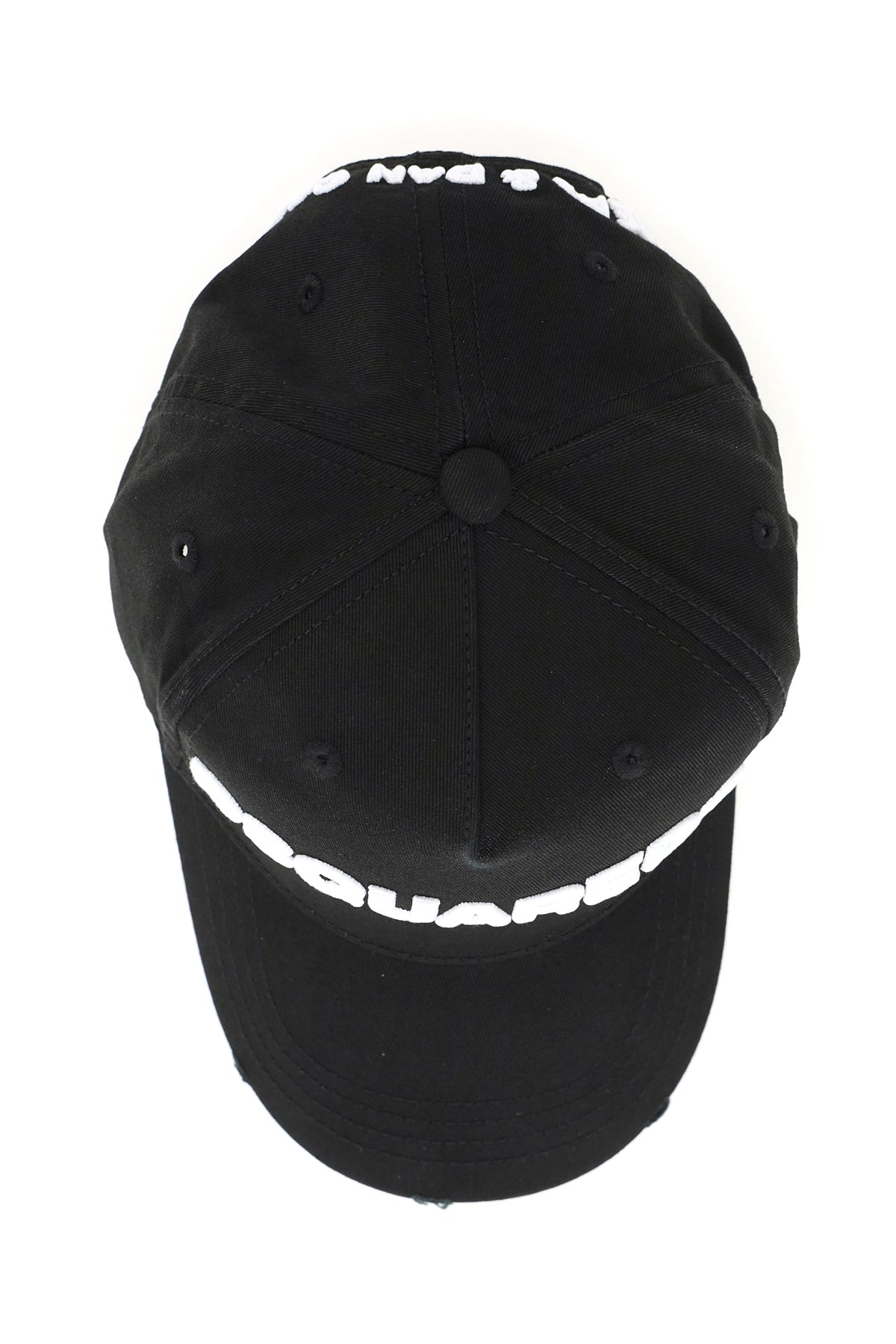 DSQUARED2 Embroidered Baseball Cap with Rips