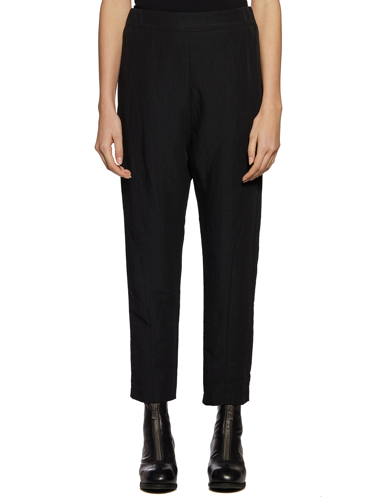 NOSTRASANTISSIMA Linen Canvas Pants with Elastic Waist - Size 40