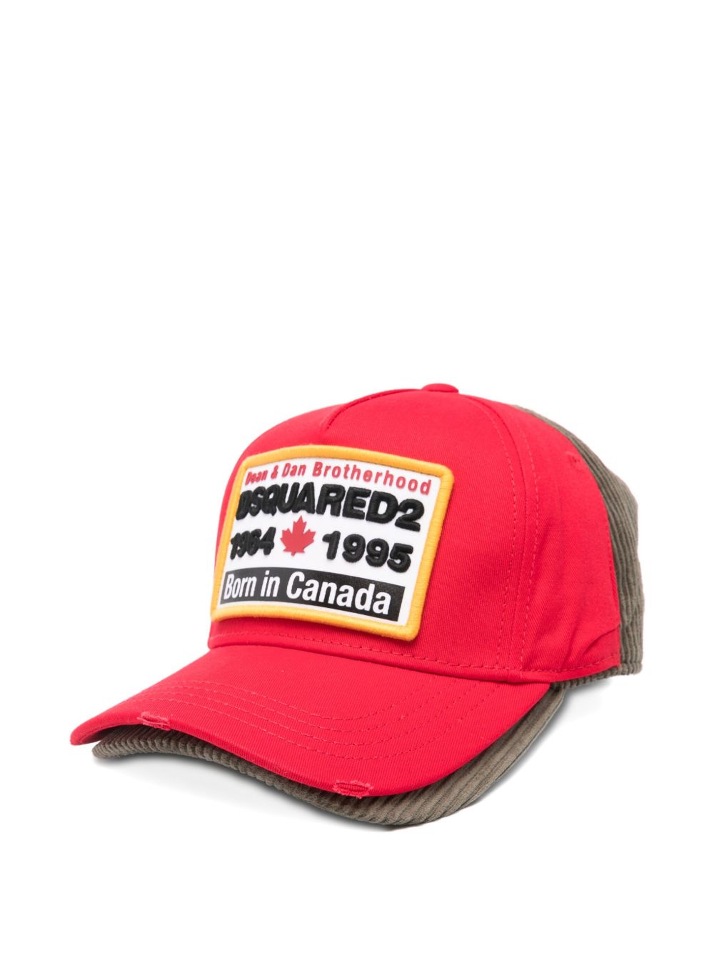 DSQUARED2 Logo Baseball Cap with Corduroy Detail