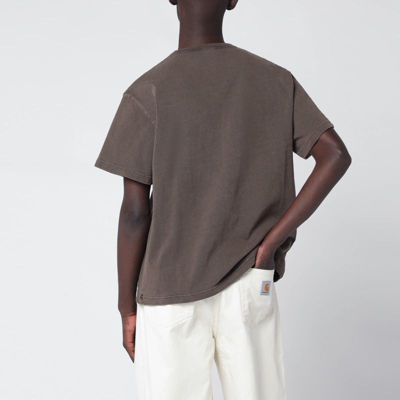 BRAIN DEAD Vintage-Effect Embroidered Logo T-Shirt