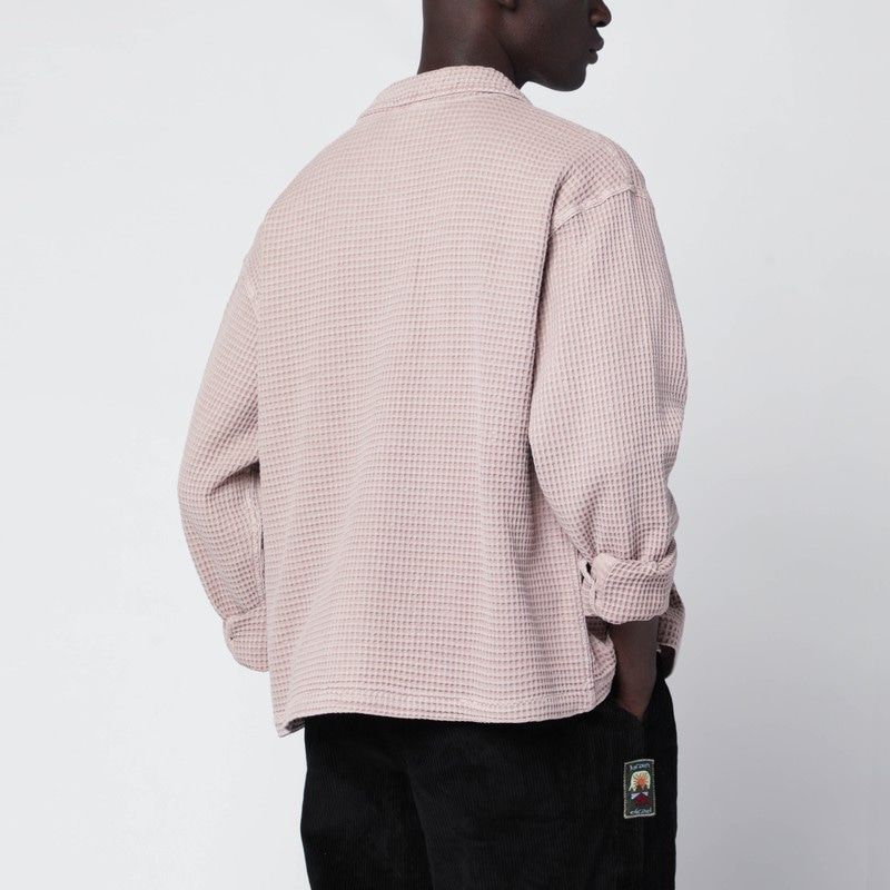 BRAIN DEAD Honeycomb Cotton Button-Up Shirt for Men