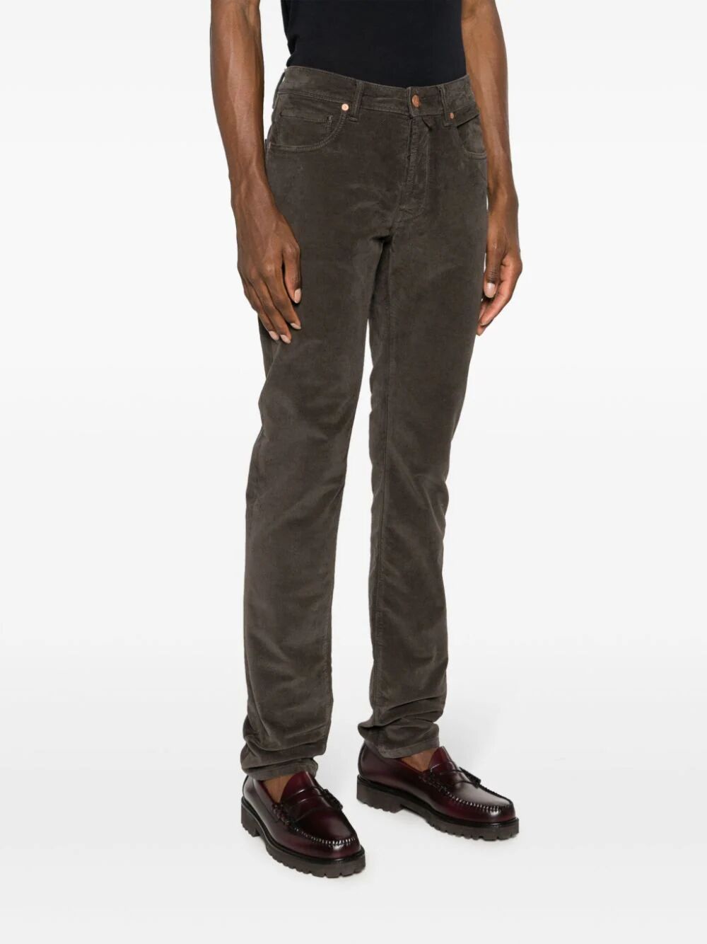 INCOTEX Vintage Straight Fit 5-Pocket Pants for Men