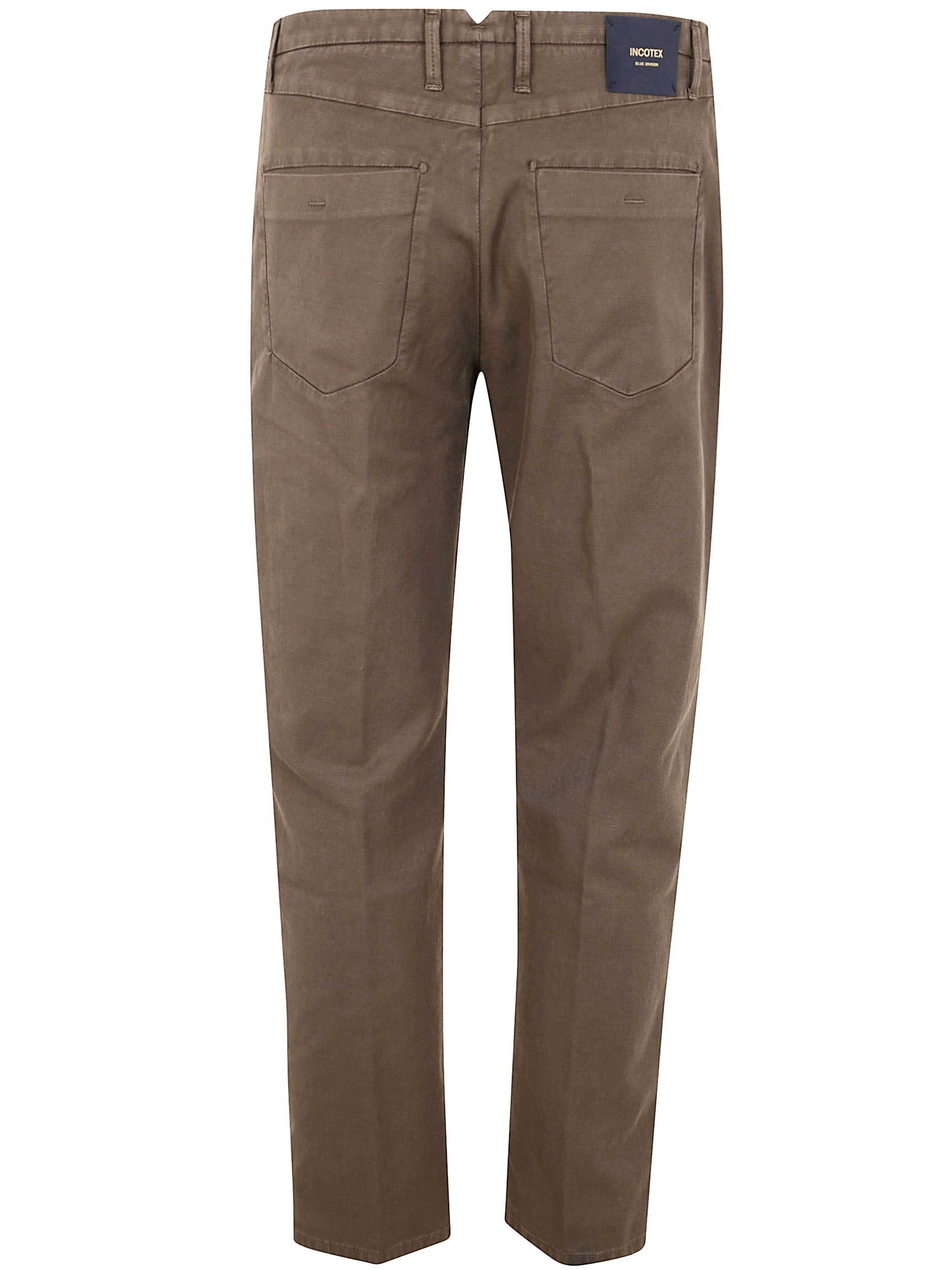 INCOTEX Men's Stretch Solid Trousers for SS25