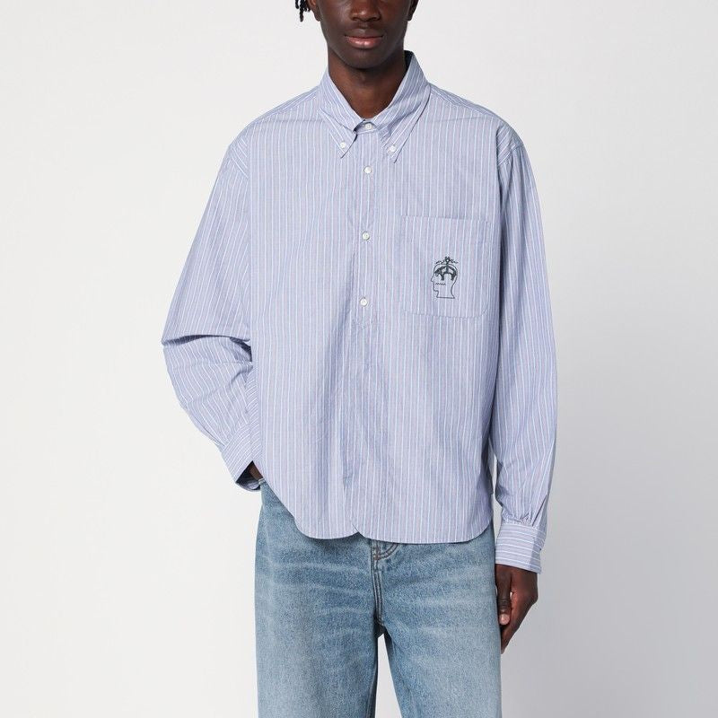 BRAIN DEAD Striped Button-Down Shirt
